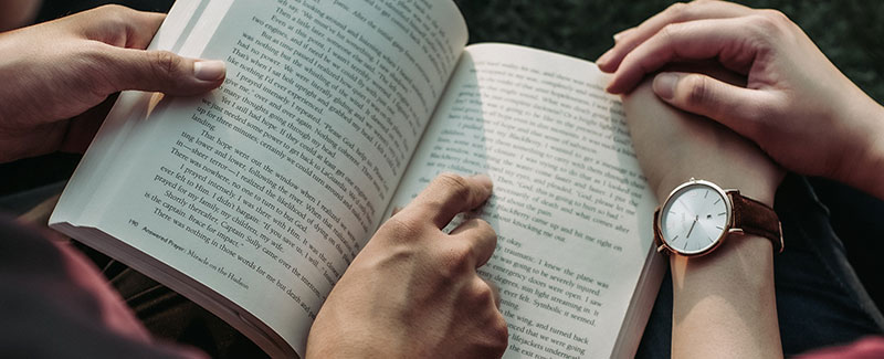 couple reading a book